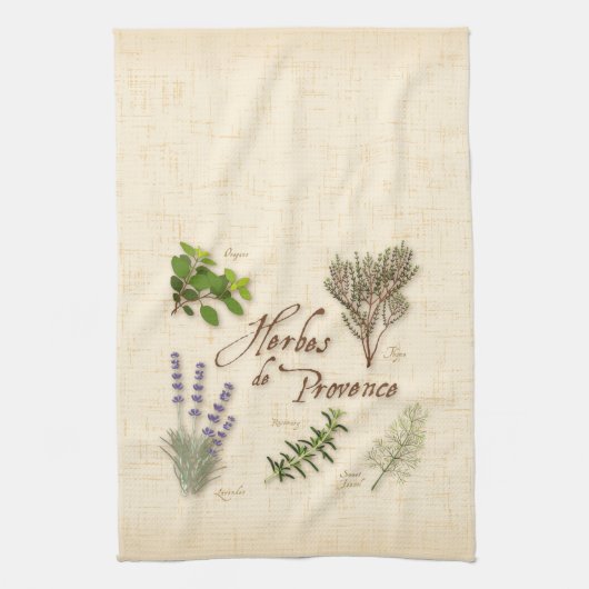 Serviette de cuisine Herbes de Provence (Vertical)
