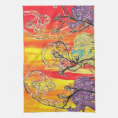 Serviette de cuisine heureuse de défilé d'éléphant (Vertical)