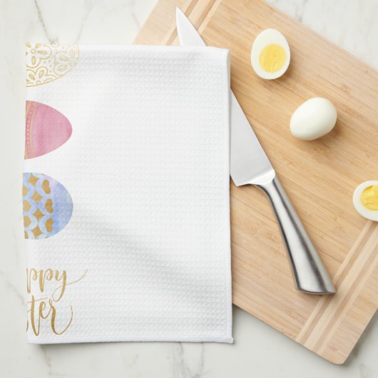 Serviette de cuisine heureuse de Pâques (Quart Plié)