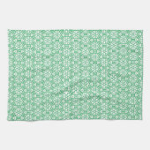 Serviette de cuisine - Hexagon et Bars en vert (Horizontal)