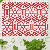 Serviette de cuisine - Hexagone et barres (Plié)