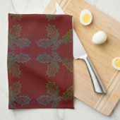 Serviette de cuisine Holly Allover Imprimer arrièr (Quart Plié)