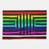 Serviette de cuisine - Illusion optique rayée (Horizontal)