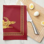 Serviette de cuisine impériale romaine de SPQR (Quart Plié)