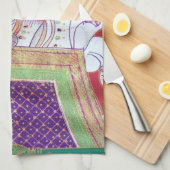 Serviette de cuisine indienne d'éléphant d'art (Quart Plié)