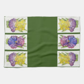 Serviette de cuisine - Iris pourpres - Aquarelle e (Horizontal)