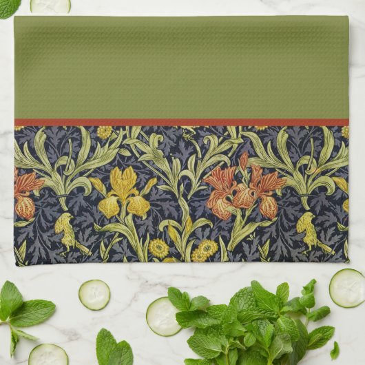 Serviette de cuisine Iris William Morris (Plié)