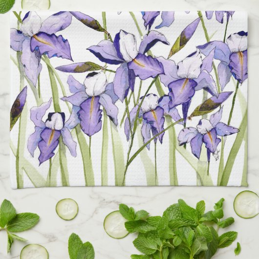Serviette de cuisine Irises (Plié)