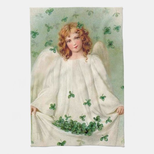 Serviette de cuisine irlandaise vintage d'ange (Vertical)