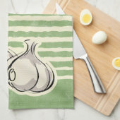 Serviette de cuisine italienne d'ail (Quart Plié)