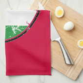 Serviette de cuisine italienne de coeur de drapeau (Quart Plié)