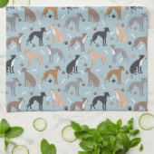 Serviette de cuisine italienne Gryhound Chig Bones (Plié)