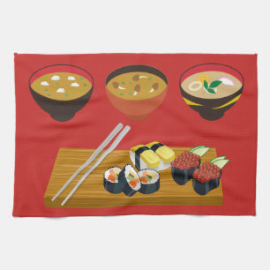 Serviette de cuisine japonaise 16 po x 24 po
