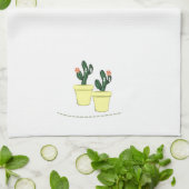 Serviette de cuisine Jaune Cactus (Plié)