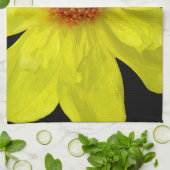 Serviette de cuisine jaune de dahlia (Plié)