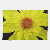 Serviette de cuisine jaune de dahlia (Horizontal)