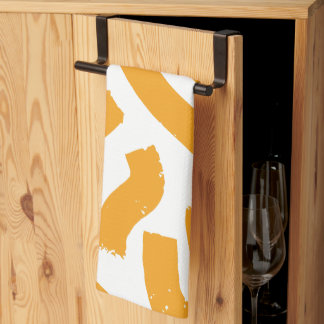 Serviette de cuisine jaune et blanc