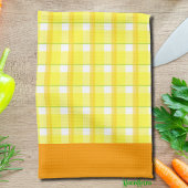 Serviette de cuisine jaune et orange frontière