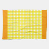 Serviette de cuisine jaune et orange frontière (Horizontal)