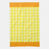 Serviette de cuisine jaune et orange frontière (Vertical)