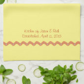 Serviette de cuisine jaune-orange de thé de (Plié)