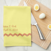 Serviette de cuisine jaune-orange de thé de (Quart Plié)