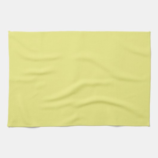 Serviette de cuisine jaune pastel solide (Horizontal)