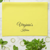 Serviette de cuisine Jaune Personnalisée (Plié)
