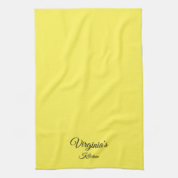 Serviette de cuisine Jaune Personnalisée