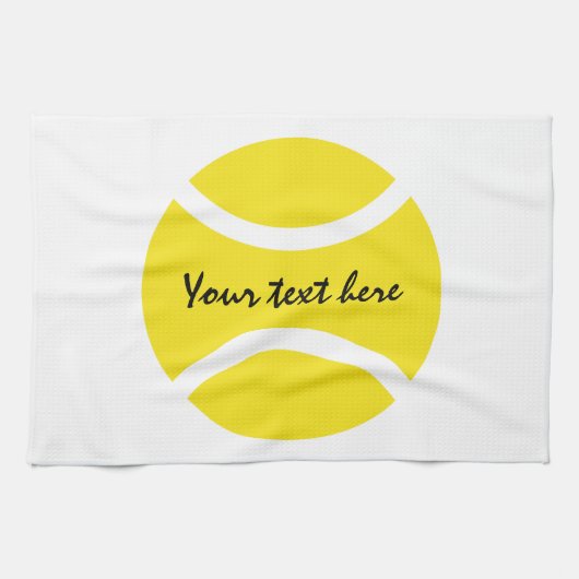 Serviette de cuisine jaune personnalisée de balle (Horizontal)