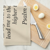 Serviette de cuisine Jésus Psaume 61:1-2 (Quart Plié)