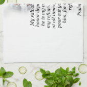 Serviette de cuisine Jésus Psaume 62:7-8 (Plié)
