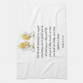 Serviette de cuisine Jésus Psaume 91:11-12 (Vertical)