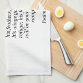 Serviette de cuisine Jésus Psaume 91-4 (Quart Plié)