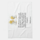 Serviette de cuisine Jésus Psaume 91-4 (Vertical)