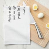 Serviette de cuisine Jésus Psaume 97:12 (Quart Plié)