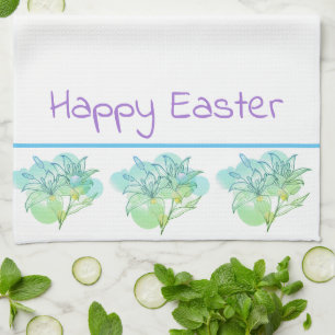 Serviette de cuisine Joyeux Lillies de Pâques