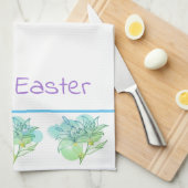 Serviette de cuisine Joyeux Lillies de Pâques (Quart Plié)