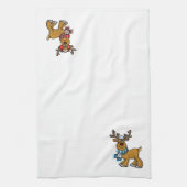 Serviette de cuisine juive et gentille Reindeers (Vertical)