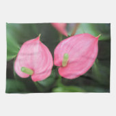 Serviette de cuisine - Jumeaux Anthurium Rose (Horizontal)