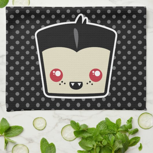 Serviette de cuisine Kawaii Dracula (Plié)