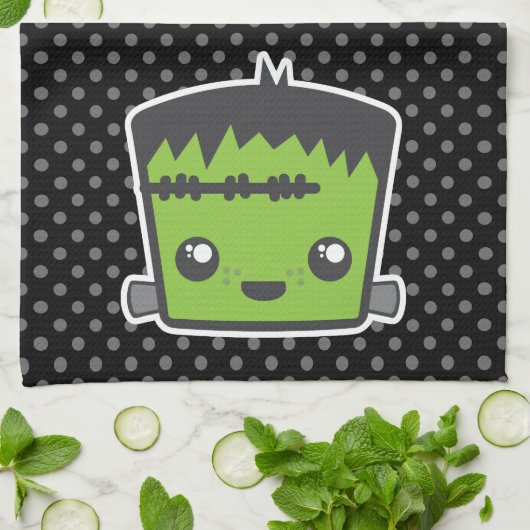 Serviette de cuisine Kawaii Frankenstein (Plié)