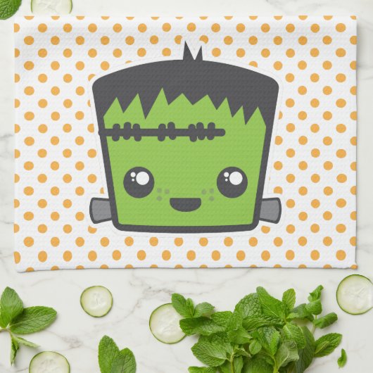 Serviette de cuisine Kawaii Frankenstein (Plié)