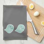 Serviette de cuisine Kawaii Ghost Halloween (Quart Plié)