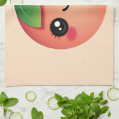 Serviette de cuisine Kawaii Peach (Plié)