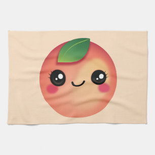 Serviette de cuisine Kawaii Peach