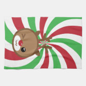 Serviette de cuisine Kawaii Reindeer (Horizontal)
