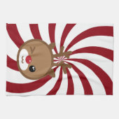 Serviette de cuisine Kawaii Reindeer (Horizontal)