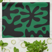 Serviette de cuisine Kismet verte (Plié)