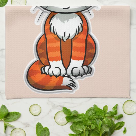 serviette de cuisine kitty noël (Plié)